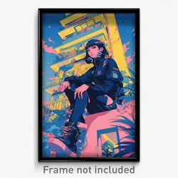 Movie Art Poster - Cute Hotel (Psychedelic Trippy Retro Cartoon Film Print)