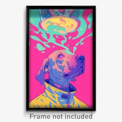Movie Art Poster - Droopy Puppy (Psychedelic Trippy Retro Cartoon Film Print)