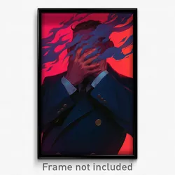Icelandic Movie Poster - Man Feeling Panicked, Elegant Two Tone Gloves (Print)
