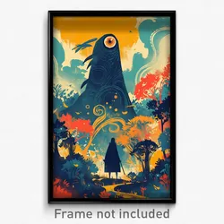 Brazilian Movie Poster - Light Blue Highland (Brazil Retro Film Art Print)