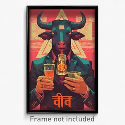 Bollywood Movie Poster - Flashy Motte (India Retro Hindi Film Art Print)