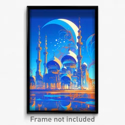 Icelandic Movie Poster - Wiggly Mosque (Iceland Retro Film Art Print)
