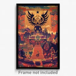 Hebrew Movie Poster - Famous Monastery (Israel Psychedelic Art Retro Film Print)