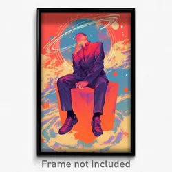 Movie Art Poster - Man Feeling Serenity, Rundown Red Footwear (Retro Film Print)