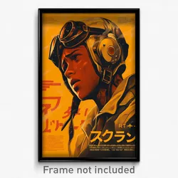 Brazilian Movie Poster - Boy Feeling Depressed, Old Fashioned Pilot Suit (Print)