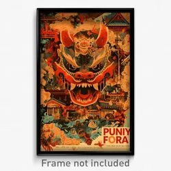 Thai Movie Poster - Puny Yard (Thailand Psychedelic Trippy Art Retro Film Print)