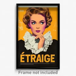 French Movie Poster - Woman Feeling Excited, Made Up Blouse (France Art Print)