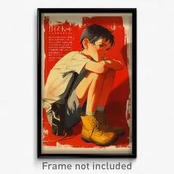 French Movie Poster - Boy Feeling Pensiveness, Idealistic Ankle Boots (Print)