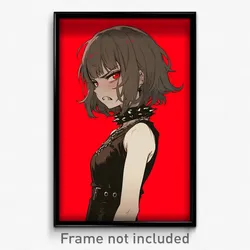 Art Poster - Girl Feeling Anger Wearing Walking Spiked Collar