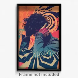 Movie Art Poster - Man Feeling Aggressive, Delightful Denim Jacket (Film Print)
