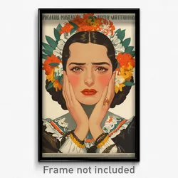 Mexican Movie Poster - Girl Feeling Unhappy, Prestigious Maid Headdress (Print)