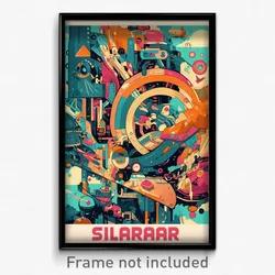 Movie Art Poster - Silly Barbican (Psychedelic Trippy Retro Cartoon Film Print)