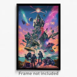 Movie Art Poster - Dim Bivouac (Psychedelic Trippy Retro Cartoon Film Print)