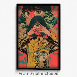 German Movie Poster - Woman Feeling Epiphany, Outgoing Collared Shirt (Print)
