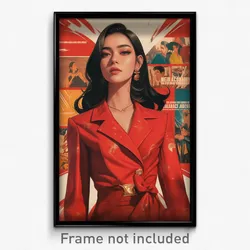 Indonesian Movie Poster - Woman Feeling Indifference, Immaterial Red Bodysuit