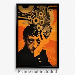 German Movie Poster - Man Feeling Hatred, Stunning Orange Sleeves (Art Print)