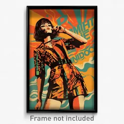 Brazilian Movie Poster - Woman Feeling Nervous, Fantastic Orange Jumpsuit