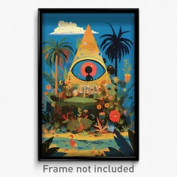 Spanish Movie Poster - Sky Blue Land (Spain Psychedelic Art Retro Film Print)