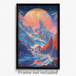 Movie Art Poster - Familiar Glacier (Psychedelic Retro Weird Film Print)