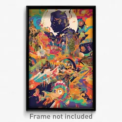 French Movie Poster - Familiar Madrid (France Psychedelic Art Retro Film Print)