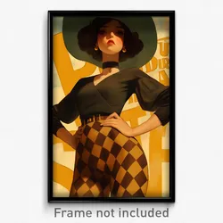 Spanish Movie Poster - Girl Feeling Dismay, Strong Argyle Legwear (Art Print)