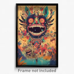 Mexican Movie Poster - Watery Bar (Mexico Psychedelic Art Retro Film Print)
