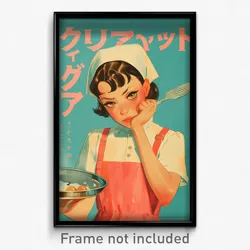 Icelandic Movie Poster - Girl Feeling Moody, Noteworthy Pink Apron (Art Print)