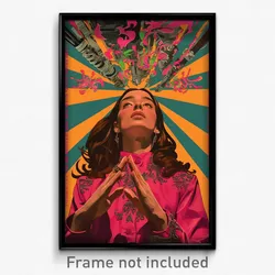 Mexican Movie Poster - Woman Feeling Optimistic, Lively Pink Jacket (Art Print)