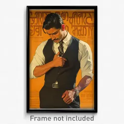 Bollywood Movie Poster - Man Feeling Tolerance, Lovely Short Necktie (Art Print)