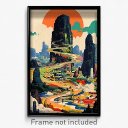 Spanish Movie Poster - Sharp Ridge (Spain Psychedelic Art Retro Film Print)