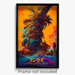 French Movie Poster - Creative Geyser (France Psychedelic Art Retro Film Print)