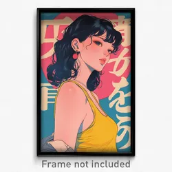 Vietnamese Movie Poster - Woman Feeling Careless, Pink Yellow Tank Top (Print)
