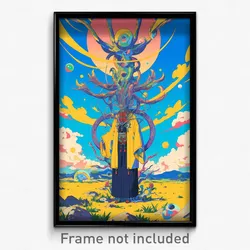 Art Poster - Lonely Mirror (Psychedelic Trippy Weird 11x17 Print)