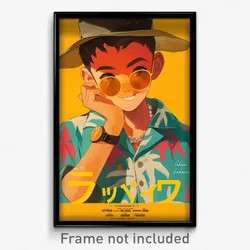 Thai Movie Poster - Boy Feeling Gratitude, Yellow Heart Button (Art Print)