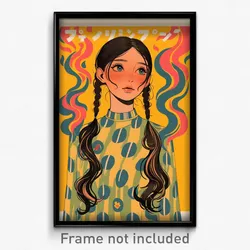 German Movie Poster - Girl Feeling Cheeky, Simple Ribbed Dress (Art Print)
