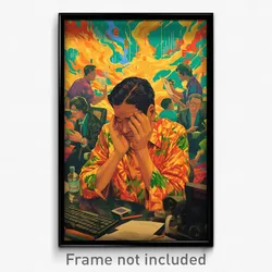 Indonesian Movie Poster - Upbeat Stock Trading Floor (Indonesia Film Art Print)