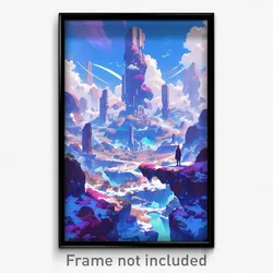 Art Poster - Simple Valley (Psychedelic Trippy Weird 11x17 Print)