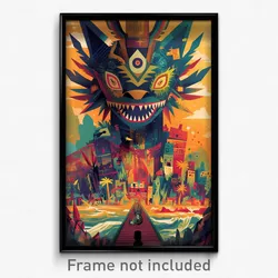 Brazilian Movie Poster - Crazy Priory (Brazil Psychedelic Art Retro Film Print)