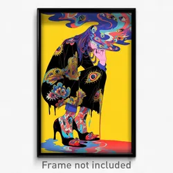 Anime Art Poster - Woman Feeling Sympathy Wearing Cluttered High Heels (Print)