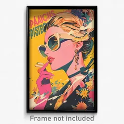 French Movie Poster - Woman Feeling Fascination, Handsome Single Side Bun