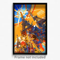 French Movie Poster - Classic Bight (France Psychedelic Art Retro Film Print)