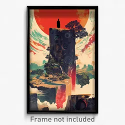 Icelandic Movie Poster - Damaged Well (Iceland Psychedelic Art Retro Film Print)