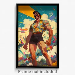 Mexican Movie Poster - Man Feeling Bliss, Adventurous Short Shorts (Art Print)