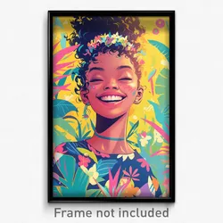 Brazilian Movie Poster - Woman Feeling Thankful, Animated White Scrunchie