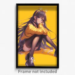 Anime Art Poster - Girl Feeling Charity Wearing Studious Leg Warmers (Print)