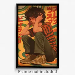 Brazilian Movie Poster - Boy Feeling Attraction, Red Striped Ribbon (Art Print)