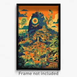 Brazilian Movie Poster - Orange Rio De Janeiro (Brazil Retro Film Art Print)