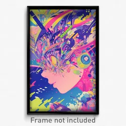 Art Poster - Pure Middle School (Psychedelic Trippy Weird 11x17 Cartoon Print)