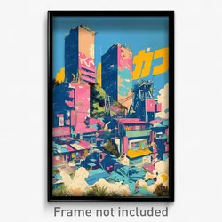 Thai Movie Poster - Light Blue Tableau (Thailand Retro Film Art Print)