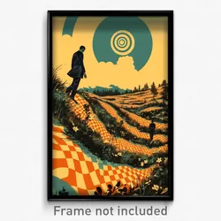 German Movie Poster - Round Grass (Germany Psychedelic Art Retro Film Print)